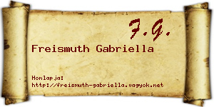 Freismuth Gabriella névjegykártya