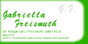 gabriella freismuth business card